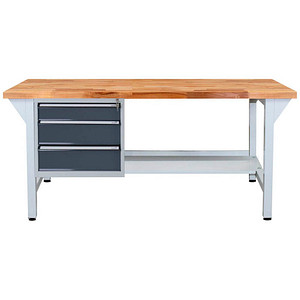 4050049426701 - Werkbank lichtgrau anthrazitgrau 3 Schubladen 1500 x 750 x 850 cm  4050049426701 ADB