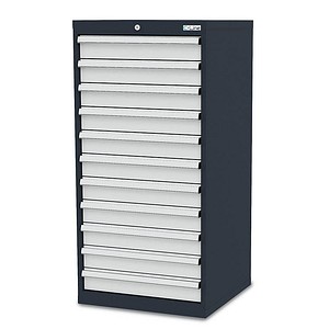 4057211000141 - C-Line Schubladenschrank anthrazit 11 Schubladen 600 x 575 x 1220 cm