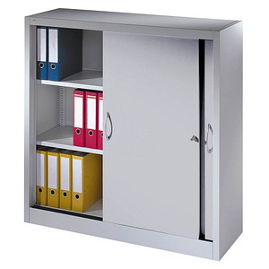 CP Schiebetürenschrank C 2000 Acurado, 2047-00 S10020 lichtgrau 2 Fachböden 120,0 x 40,0 x 120,0 cm