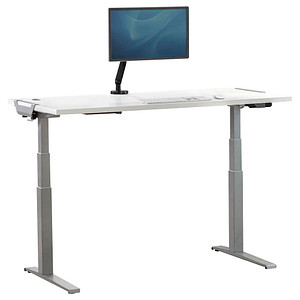 0043859742981 - Levado Elektrisch Höhenverstellbar Sitz-Stehschreibtisch Rechteckig Weiß T-Fuß 1829 (B) x 698 (T) x 1257 (H) mm MDF (Mitteldichte Faserplatte) PVC (Polyvinylchlorid) Stahl
