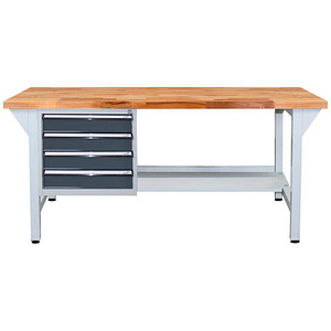 4050049426725 - Werkbank lichtgrau anthrazitgrau 4 Schubladen 1500 x 750 x 850 cm  4050049426725 ADB