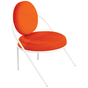 meet powered by PAPERFLOW Sessel SATURNE rost weiß Stoff 70,0 x 73,0 x 88,0 cm, 1 St.