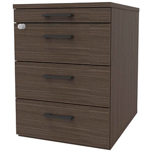 8029466045310 - Standcontainer eukalyptus 3 Auszüge Kunststoff-Bügelgriff schwarz 420 x 560 x 580 cm