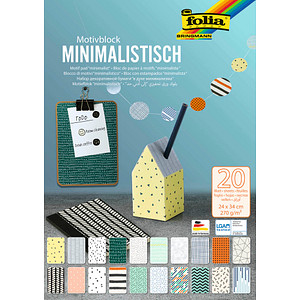 folia Motivblock Minimalistisch farbsortiert 270 g/qm 20 St.