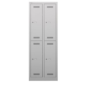 5020073825305 - Spind MonoBloc ML06D2645 Metall 2 Abteile mit 4 Fächern abschließbar 61x170cm (BxH) lichtgrau 5020073825305 Bisley