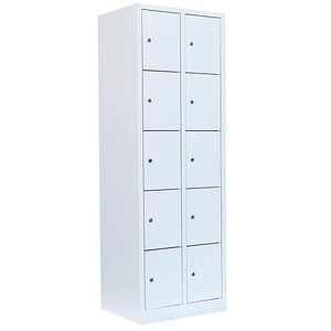 4061815518414 - Schließfachschrank signalweiß 520527 10 Schließfächer 600 x 500 x 1800 cm 4061815518414 LÜLLMANN 4061815518414 - Schließfachschrank signalweiß 520527 10 Schließfächer 600 x 500 x 1800 cm 4061815518414 LÜLLMANN