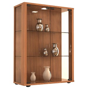 Sintalo Vitrine nussbaum 2 Fachböden