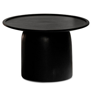 4251757712920 - Couchtisch Sofatisch Massivholz Schwarz 60x60x40cm Wohnzimmertisch Rund