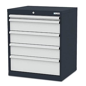 4057211001063 - C-Line Schubladenschrank anthrazit 5 Schubladen 700 x 575 x 820 cm