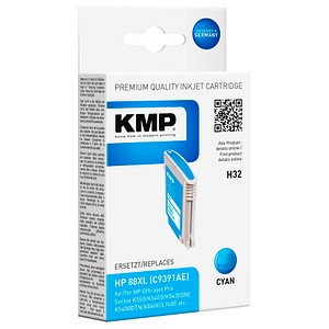 KMP H32 cyan Tintenpatrone ersetzt HP 88XL (C9391AE) KMP H32 cyan Tintenpatrone ersetzt HP 88XL (C9391AE)