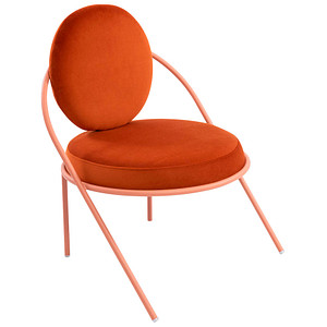 meet powered by PAPERFLOW Sessel SATURNE rost rosa Stoff 70,0 x 73,0 x 88,0 cm, 1 St.