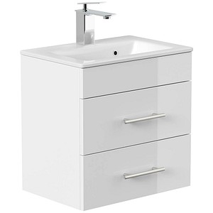 4251982679067 - POSSEIK Waschbecken mit Unterschrank PORTUS SLIMLINE 500 weiß glanz 500 x 360 x 496 cm