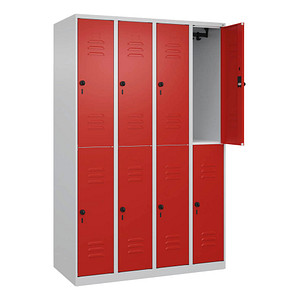 4067521358320 - Spind Classic Plus lichtgrau verkehrsrot 080300-40-S10002 8 Schließfächer 1200 x 500 x 1850 cm 4067521358320 C+P-Möbel 4067521358320 - Spind Classic Plus lichtgrau verkehrsrot 080300-40-S10002 8 Schließfächer 1200 x 500 x 1850 cm 4067521358320 C+P-Möbel