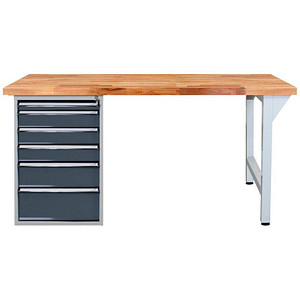 4050049426749 - Werkbank lichtgrau anthrazitgrau 6 Schubladen 1500 x 750 x 850 cm  4050049426749 ADB