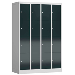 4061815857155 - Schließfachschrank ClassiX anthrazit lichtgrau X-520448 16 Schließfächer 1185 x 500 x 1800 cm 4061815857155 LÜLLMANN