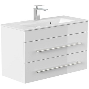 4251982673997 - POSSEIK Waschbecken mit Unterschrank PORTUS SLIMLINE 800 weiß glanz 800 x 360 x 496 cm