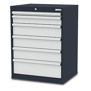 4057211001087 - C-Line Schubladenschrank anthrazit 6 Schubladen 700 x 575 x 920 cm
