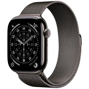 0195950629569 - Apple Watch Series 11 GPS + Cellular 46mm Schiefer Titanium Case mit Schiefer Milanese Loop - M L