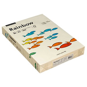 Rainbow Kopierpapier COLOURED PAPER hellchamois DIN A3 80 g/qm 500 Blatt Rainbow Kopierpapier COLOURED PAPER hellchamois DIN A3 80 g/qm 500 Blatt