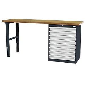 4057211002862 - Werkbank C-Line anthrazit RAL 7016 lichtgrau RAL 7035 8 Schubladen 2000 x 600 x 960 cm 4057211002862 - Werkbank C-Line anthrazit RAL 7016 lichtgrau RAL 7035 8 Schubladen 2000 x 600 x 960 cm