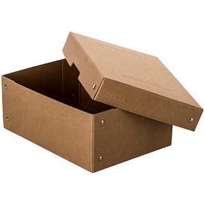 Falken Aufbewahrungsbox PureBox Nature 22001816, mit Deckel, Pappe natronbraun 4014481245627 Falken