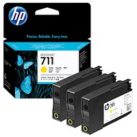 HP 711 gelb Tintenpatronen 3x 29,0 ml