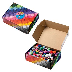 folia Pompons bunt Jumbo Ø 1,0 – 4,0 cm, 900 St.