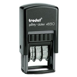 0092399766513 - Text- und Datumsstempel printy 4850 L9 mit Text GEFAXT + Datum Kunststoff Schrifthöhe (Datum) 38mm 0092399766513 Trodat