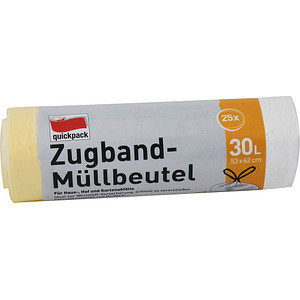 4008284042156 - Müllbeutel 42156 gelb 30 Liter mit Zugband 4008284042156 25 Stück
