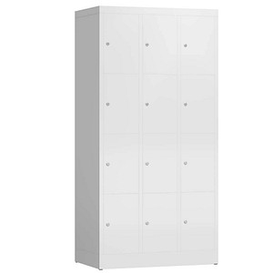 4061815857131 - Schließfachschrank ClassiX signalweiß X-520437 12 Schließfächer 870 x 500 x 1800 cm 4061815857131 LÜLLMANN