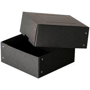 Falken Aufbewahrungsbox PureBox Black 22001752, mit Deckel, Pappe schwarz 4014481245207 Falken