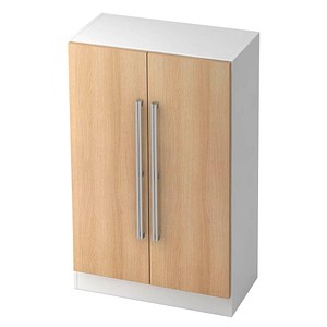 4032062177198 - HAMMERBACHER Aktenschrank Akandia V7550 W E NU weiß eiche 2 Fachböden 800 x 420 x 1270 cm