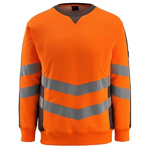MASCOT® unisex Warnschutz-Langarmshirt Wigton  orange, dunkelanthrazit Größe L