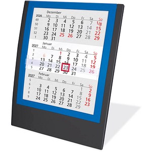 Tischkalender Einsteckkalender 2026/2027 schwarz/blau, 1 St.