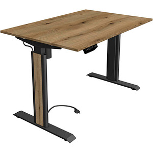 4044917449145 - Move 1 advance elektrisch höhenverstellbarer Schreibtisch eiche rechteckig T-Fuß-Gestell grau 1200 x 800 cm 4044917449145 Ker