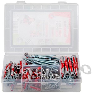 4048962285475 - fischer Profi-Box - DuoPower 2K 541109 Dübel- und Schrauben-Sortiment Ø 45 5  6 8 mm 30 40 50 60 65 70 80 mm 150 Stück