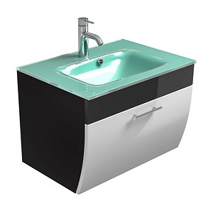 Waschtischunterschrank SALONA weiß/anthrazit