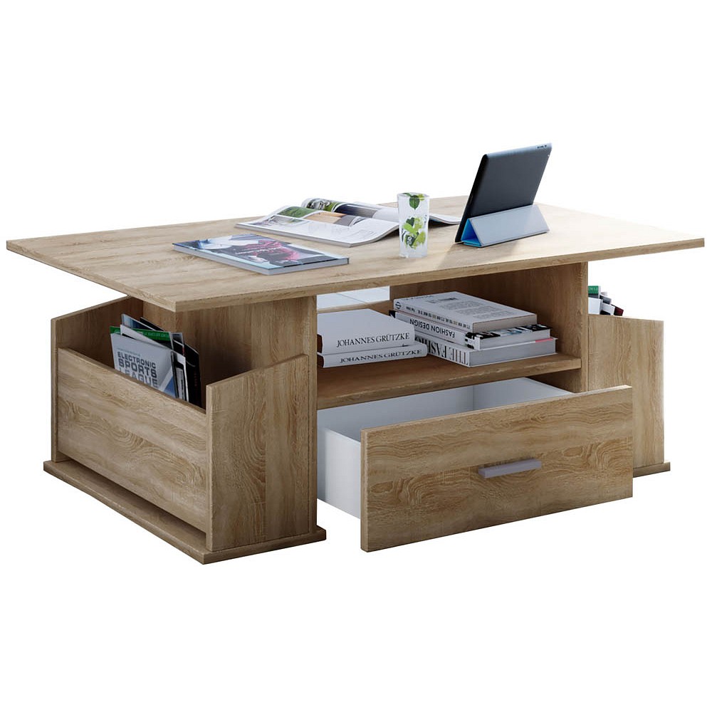 HAKU Möbel Couchtisch Holz eiche 120,0 x 60,0 x 45,0 cm >> büroshop24