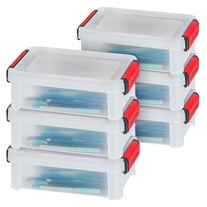 6 PAPERFLOW CLIP`N STORE Aufbewahrungsboxen 2,5 l transparent 29,0 x 19,0 x 10,0 cm