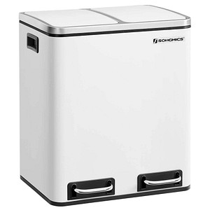 0194343101903 - Mülltrenner 2 x 150 l weiß 0194343101903 SONGMICS