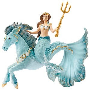 Image of Schleich Mermaid Eyela on underwater unicorn
