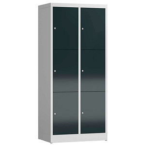 4061815857841 - Schließfachschrank ClassiX anthrazit lichtgrau X-523328 6 Schließfächer 800 x 500 x 1800 cm 4061815857841 LÜLLMANN