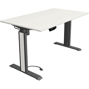 4044917449206 - Move 1 advance elektrisch höhenverstellbarer Schreibtisch weiß rechteckig T-Fuß-Gestell grau 1400 x 800 cm 4044917449206 Kerk