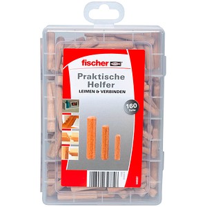 4048962347746 - fischer fischer easyDIY Box Holzdübel Box aus hochwertigem Kunststoff ab 3 Stk Holzdübel 160-teilig