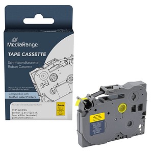 4260664877509 - Schriftband ersetzt brother TZe-611 MRBTZ611 6 mm schwarz auf gelb 1 St
