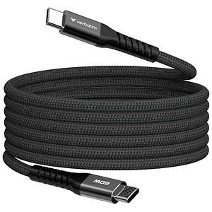 verbatim Sync & Charge magnetisches Ladekabel schwarz, Kabellänge: 1,2 m, 60 W