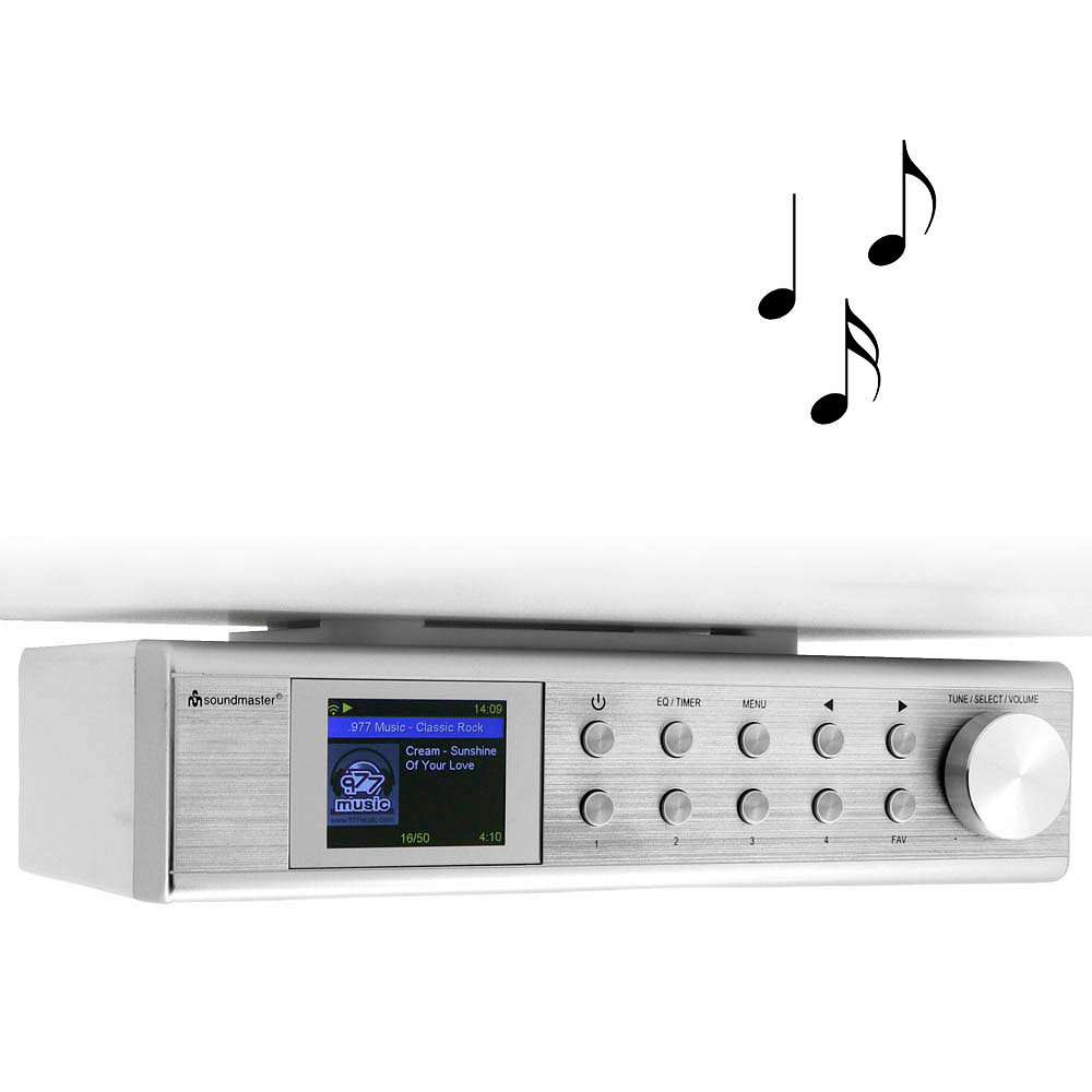 Unterbauradio soundmaster >> IR1500SI silber büroshop24