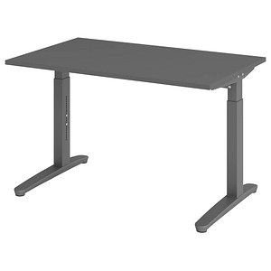 4032062323496 - eurokraft pro ANNY - Schreibtisch mit C-Fußgestell höhenverstellbar 650 - 850 mm Breite 1200 mm graphit   graphit