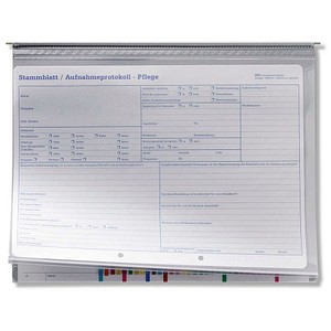 4052301505087 - Planettentaschen Kunststoff grau DIN A4 2x Klemmleiste 10 St