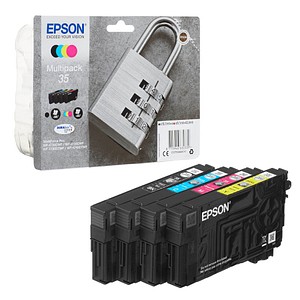 4 EPSON 35 / T3586 schwarz, cyan, magenta, gelb Tintenpatronen